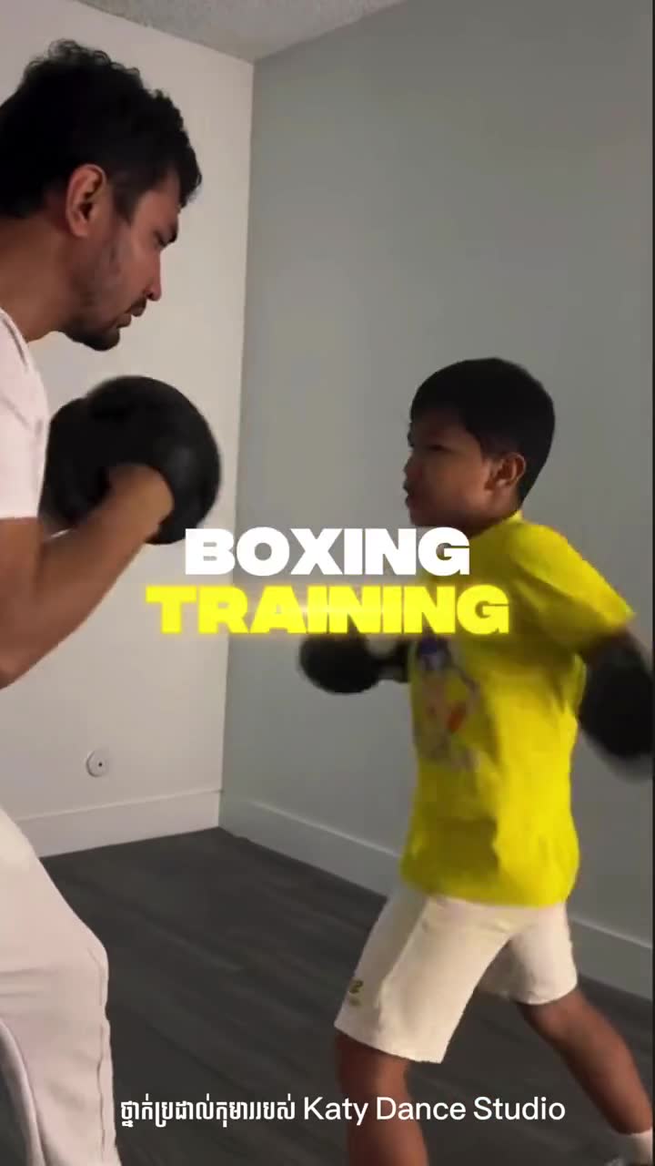 Boxing class for kids at Katy Dance Studio Phnom Penh